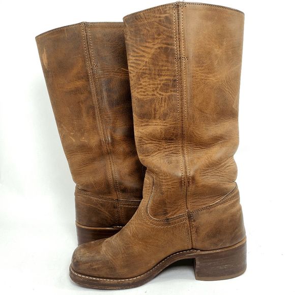 Vintage Frye Distressed Campus Boots | 421870 | 77050DBN| Women’s 7M | Made USA - Picture 3 of 10